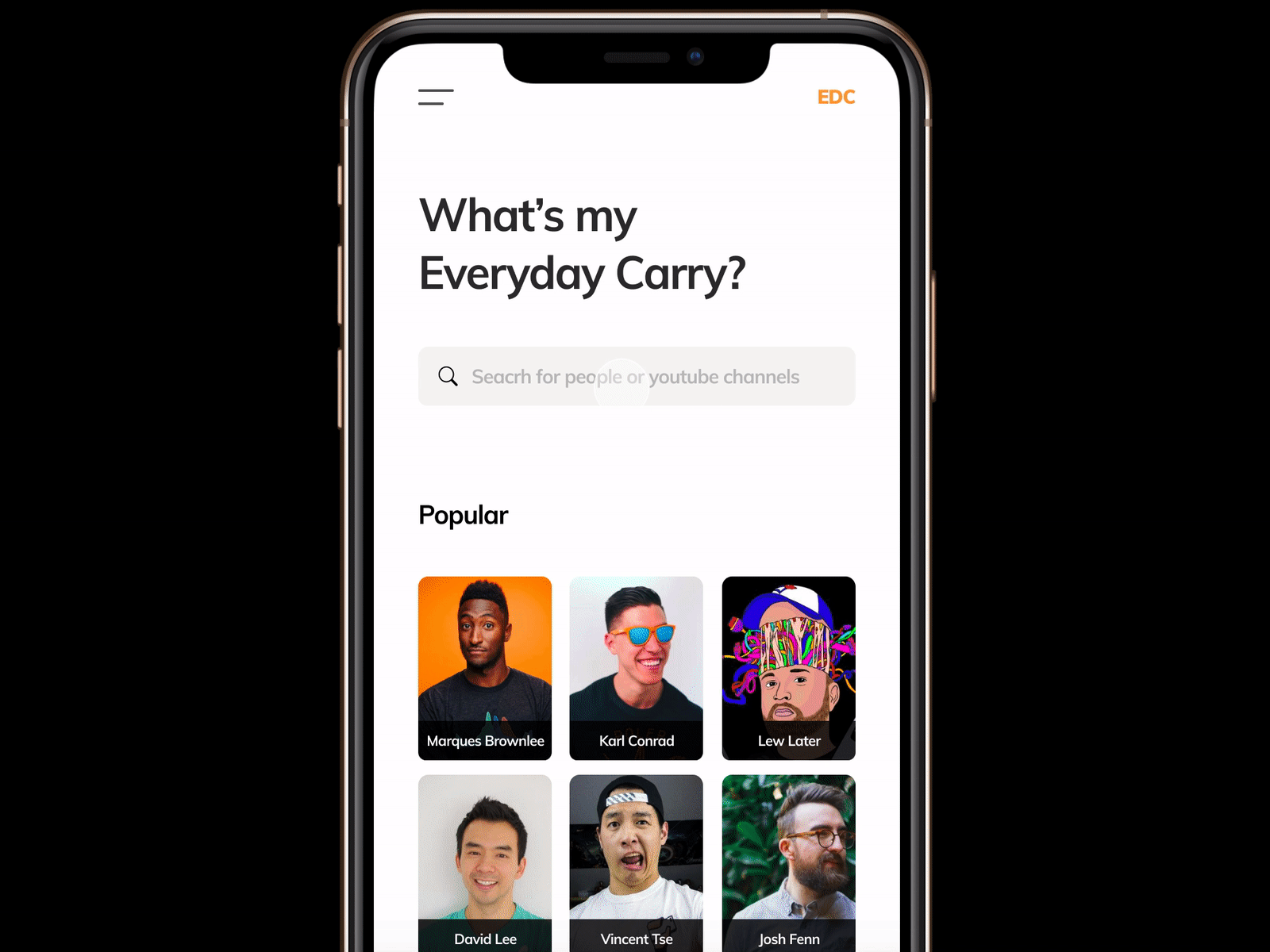What is my Everyday Carry? android animation cards design designinspiration dribblers edc figma interface ios iphone menu scrapping search bar tech ui uidesign ux white youtube