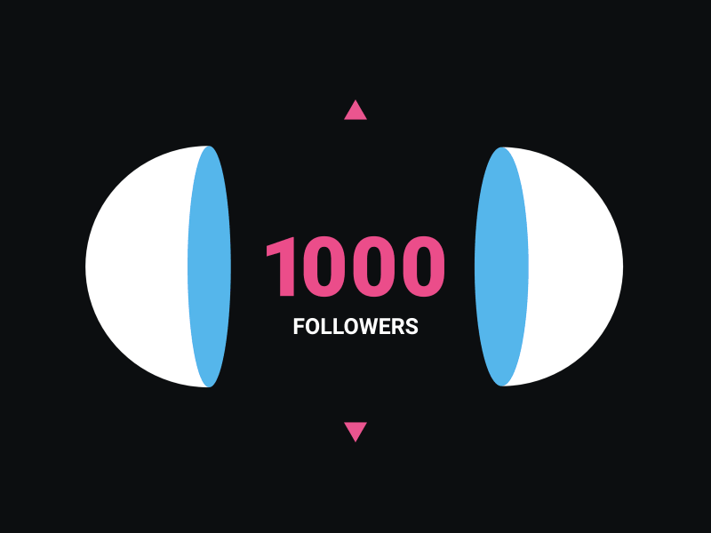 First 1000 1000 animation congrats followers thank you 🎉