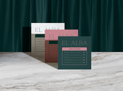 El Alba bar branding cocktail cocktail menu design logo menu menu bar