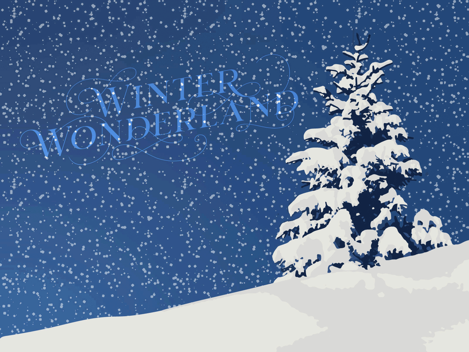 Winter Wonderland | Weekly Warm-up animation design gif graphic graphic design landscape motion graphics snow snowfall tree typography vector weekly warm-up winter winter design