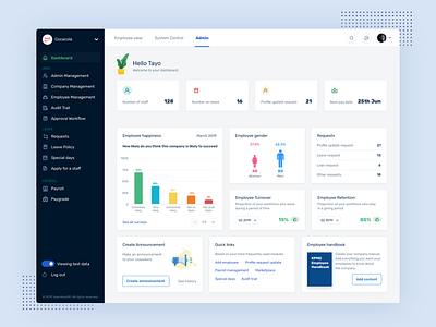 Dashboard for HR Admin admin dashboad design hr