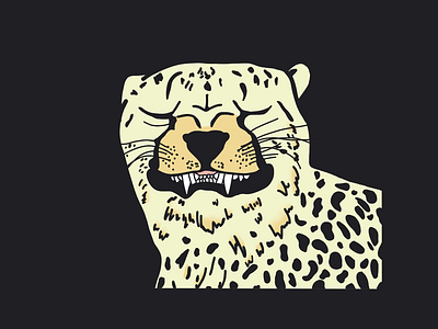 Hello dribbble 😁 digital illustration leopard procreate smile