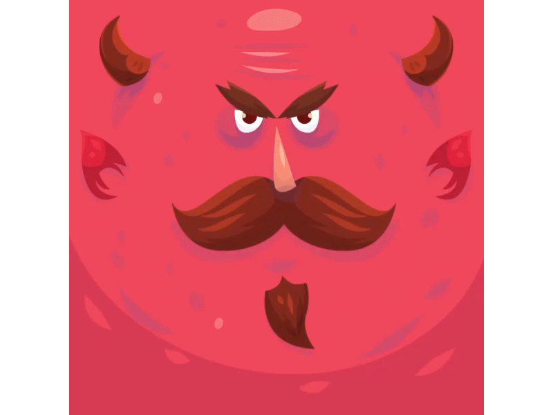 Devil Face animation bull character devil face gif moustache