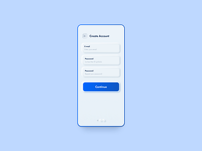 Create account app mobile signup ui ux