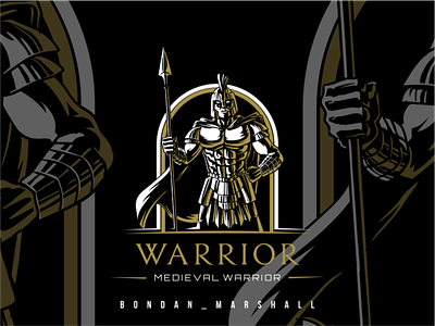 warrior art artwork design draw drawing illustration logo logodesign vector wacom