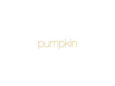 pumpkin helvetica minimalism