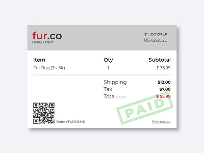 Email Receipt - DailyUI - 017 app branding dailyui design flat icon illustration typography ui ux vector