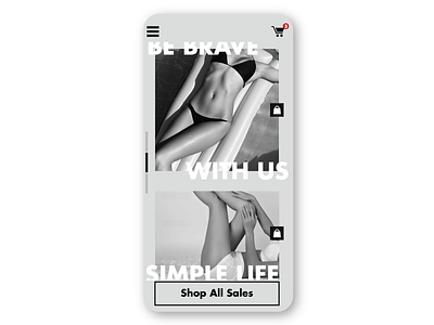 Simple Grey Fashion App app branding design flat icon illustration illustrator typography ui ux vector