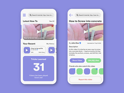 How To Video App art behance blue design design app dribbble flat green how to dad simple solid solid color uidesign uiux uxdesign video app