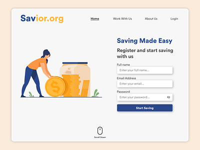 Money Saving Website Design animation behance branding dailyui design dribbble illustration minimal typography ui uiux ux vector website