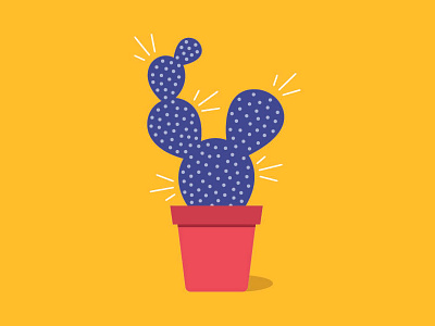 Bunny Ear Cactus design icon iconography illustration