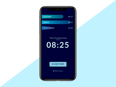Daily UI 014 - Countdown Timer cooking daily ui daily ui 014 daily ui challenge dailyui dailyui 014 dailyuichallenge design mobile mobile app mobile app design mobile design mobile ui time timer timer app ui
