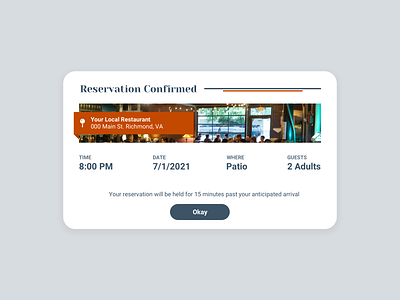 Daily UI 016 - Pop-Up/Overlay daily ui daily ui 016 daily ui challenge dailyui dailyui016 design modal reservation restaurant reservation ui