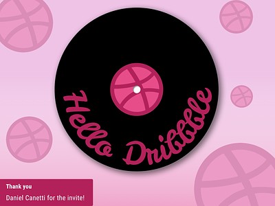Hello Dribbble! draft drafted dribbble dribbble player hello dribbble hellodribbble vinyl vinyl record