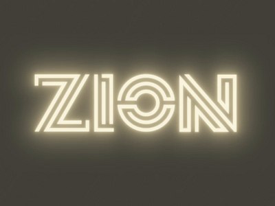 ZION Restaurant after effects animation branding food glow illustration illustrator logo neon restaurant