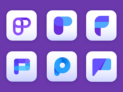 P - Chat Logo app brand branding bubble chat fusion icon logo logomark mark symbol talk