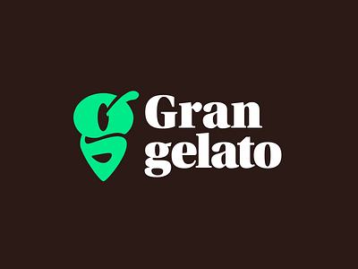 Gran Gelato logo v1 app brand branding g gelato ice cream icon logo logomark mark symbol