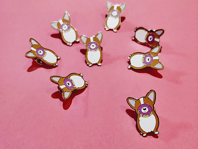 Corgi Donut pin