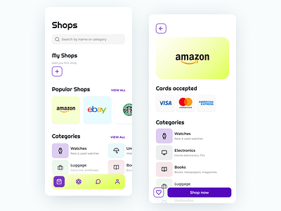 Shop'r app abstract button buttons card clean ui colors creative design iconography mobile app mobile design navigation search simple design tab tabbar typography ui