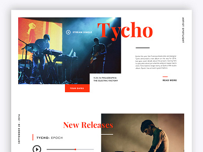 Tycho concept debut music personal project tycho type ui ux web web design
