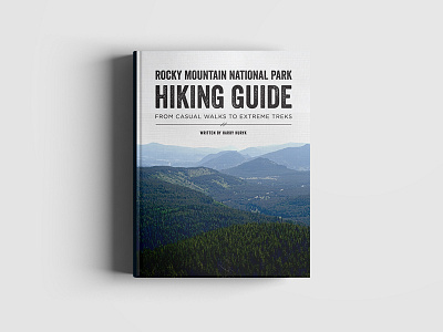 Rocky Mountain National Park Hiking Guide Book Cover Design book design layout typography