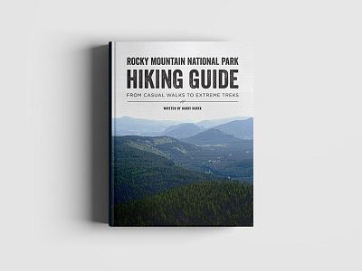 Rocky Mountain National Park Hiking Guide Book Cover Design