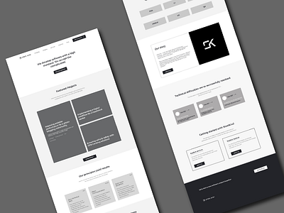 Landing Page for Software Development Services landing mobile ux web wireframe