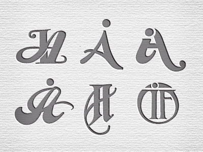 Monogram Logo Study illustration lettering logo monogram script type typography vintage