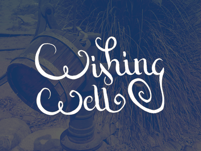 Wishing Well calligraphy cursive custom type drawn hand lettering logotype sketch typo typography whishing well wip