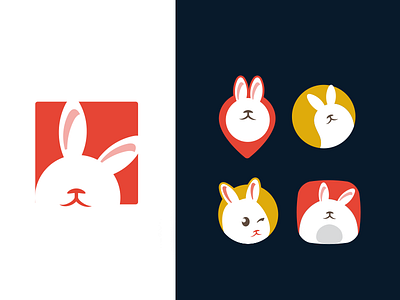 Bunny logo study brand branding bunny flat deisgn food delivery food reservation kawaii logo logo study rabbit sketch vector design