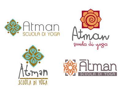 Atman Yoga - Logo study illustration indian logo logotype meditation vector wellness wip yoga zen