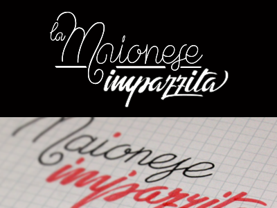 La maionese impazzita - final calligraphy custom type lettering logo mayonnaise typo typography vectorize