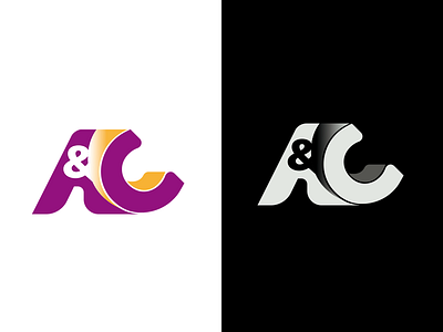 Logo Design 3d black and white branding icon italian design logo logo design monogram primary colors purple vector