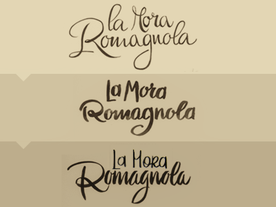 La Mora Romagnola -second step calligraphy food food blogger hand draw lamora romagnola letterig logo logotype wip