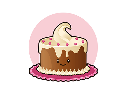 B-Cake birthday cake cake cute icon illustration kawaii manga vector