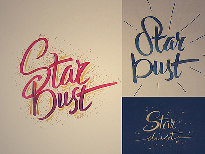 Stardust calligraphy crayons handrawn lettering stardust tombow typo typography