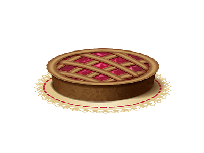 Cherry Pie cake cherry crostata food illustration marmalade pastry pie tasty vector