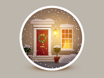 Christmas Badge badge banner christmas london postcard santa snow snowy vector victorian winter xmas