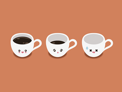 Coffee coffe coffe cup coffee break coffee time cute emoticon graphic icons illustration kawaii vector