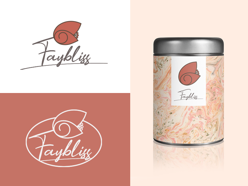 Faybliss final logotype logo 2d handmade fairy flower logo artisans brand identity logo logo design