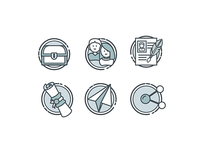 Ludotech icons set app app design flat design friends graphic icon icon design icon set profile share vector