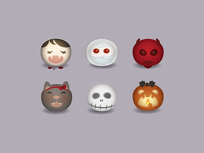 Halloween icons mini set devil halloween icons design icons set pumpkin spooky vector art vector illustration