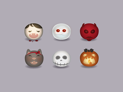 Halloween icons mini set