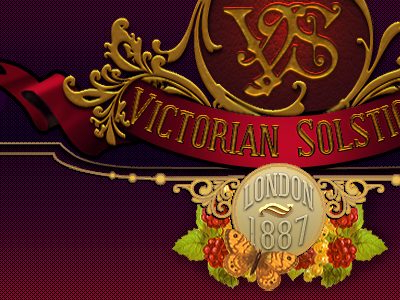 Victorian banner wip banner illustration logo victorian vintage