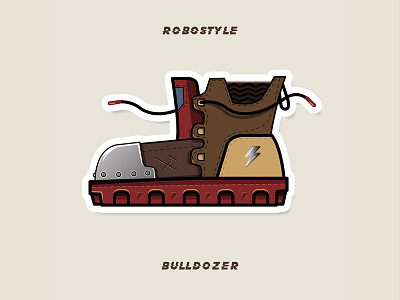 Robostyle Bulldozer brown color shoes strong