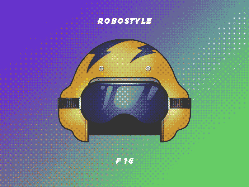 Robostyle F16 avia flash fly gradient helmet pixel png robot style
