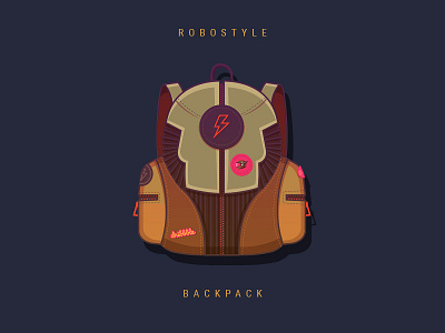 Backpack Robostyle backpack flash gradient pixel png robot style
