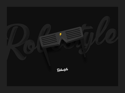 Robostyle New black color flash font logo mono new