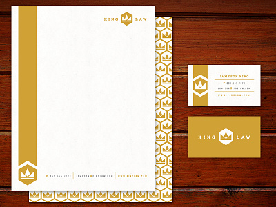 King Law Collateral business card letterhead collateral corporate design emblem graphic graphic design print icon identity logo