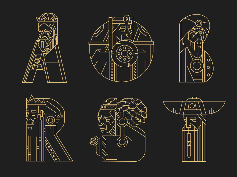 Rulers (letters) gold vector lettering typography letters 36daysoftype crown viking kings king rulers